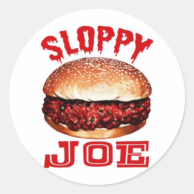 Sloppy Joe Classic Round Sticker (Front)