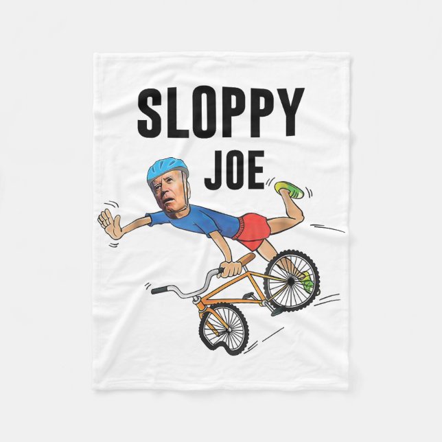 Sloppy Joe Tee Running The Country Is Like Riding  Fleece Blanket (Front)