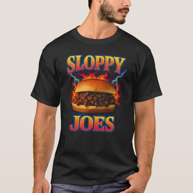 Sloppy Joes Favourite Food Funny Weird 90s T-Shirt (Front)