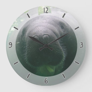Sloppy Manatee Clock large round