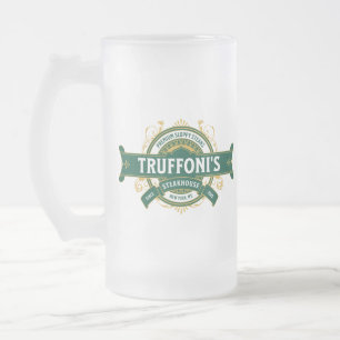 Sloppy Steaks at Truffoni's Frosted Glass Beer Mug