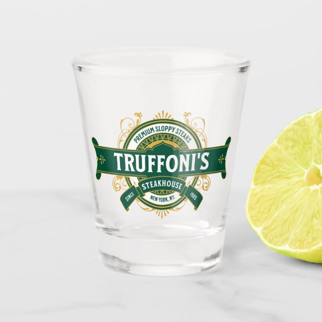 Sloppy Steaks at Truffoni's Shot Glass (Front)