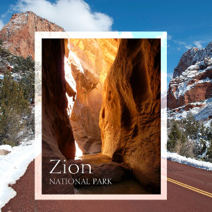 Slot Canyon, Zion National Park, Utah Postcard