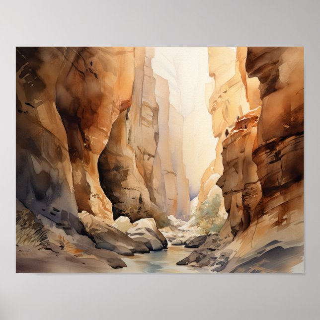 Slot Canyons Utah Landscape Art Print Poster (Front)