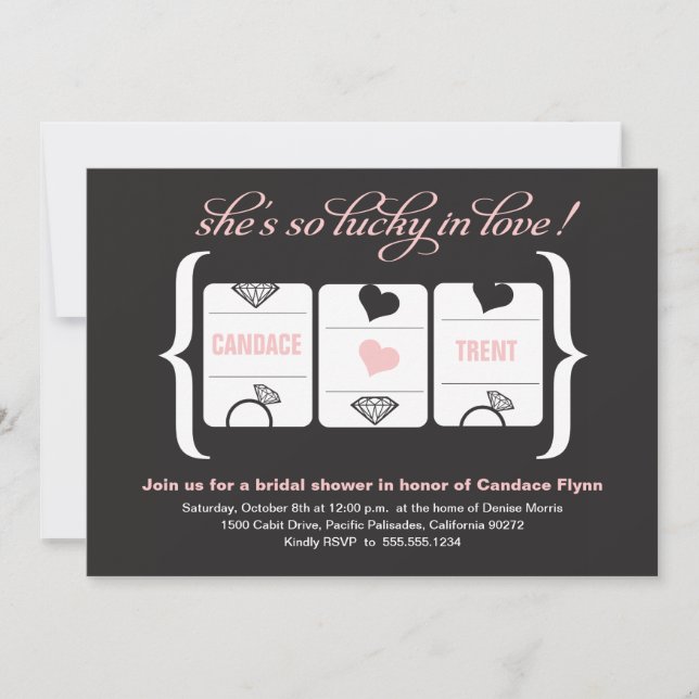 Slot Machine Bridal Shower Invitation (Front)