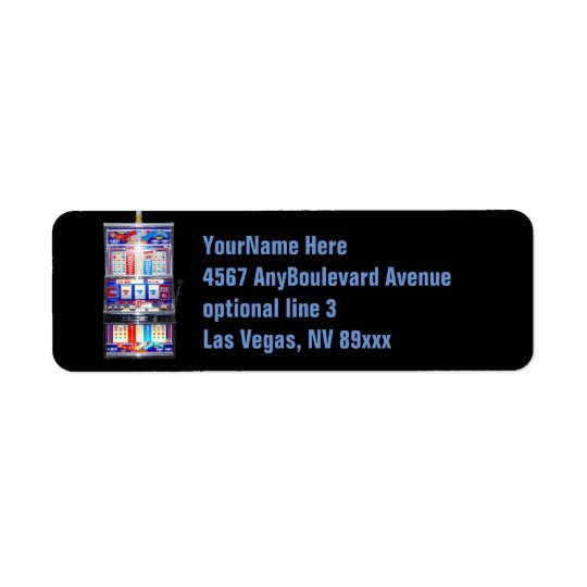 Slot Machine Casino Return Address Label