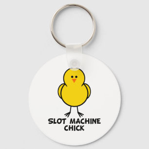 Slot Machine Chick Key Ring