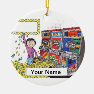 Slot Machine - Female Ceramic Tree Decoration