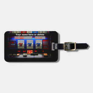 Slot Machine Gambler Bag Tag