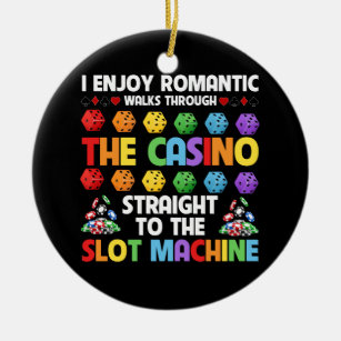 Slot Machine Gambling Casino Gambler Vegas Ceramic Tree Decoration