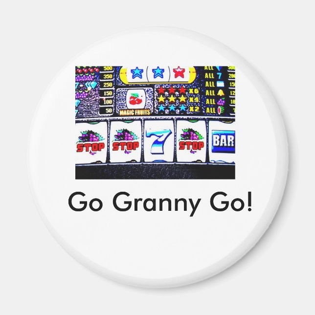 Slot machine, Go Granny Go! Magnet (Front)