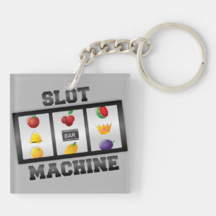 Slot Machine--Good Luck! Key Ring