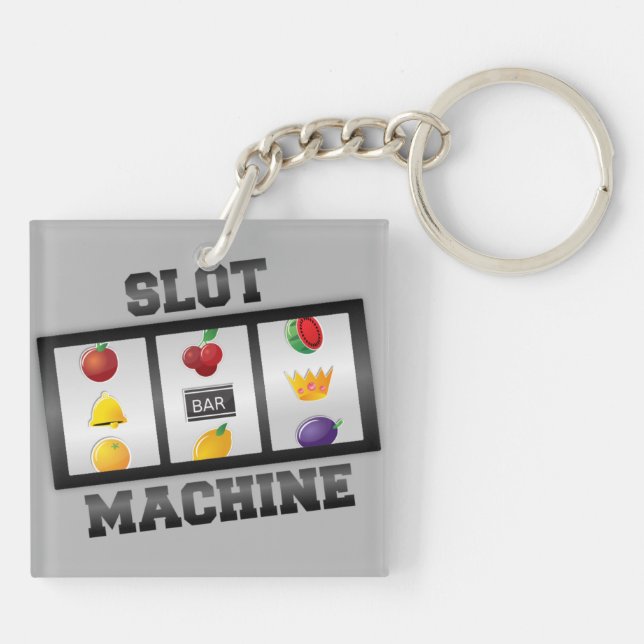 Slot Machine--Good Luck! Key Ring (Back)