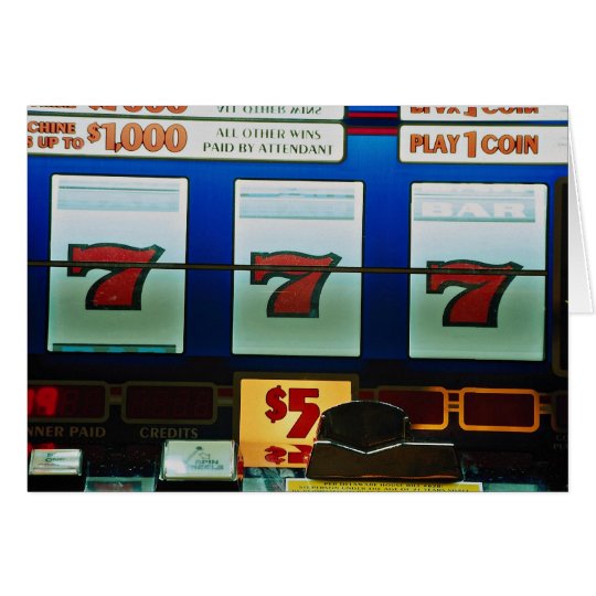Slot machine in a casino card