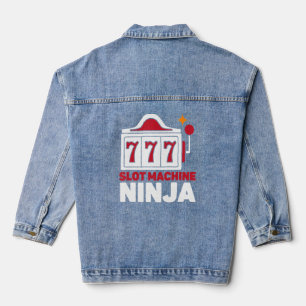 Slot Machine Ninja Casino Player Gambling  Denim Jacket