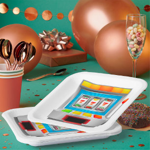 Slot Machine Paper Plate