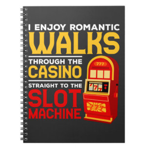 Slot Machine Player Funny Casino Gambling Humour Notebook