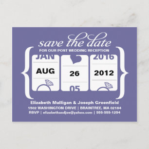 Slot Machine Post Wedding Reception Postcard