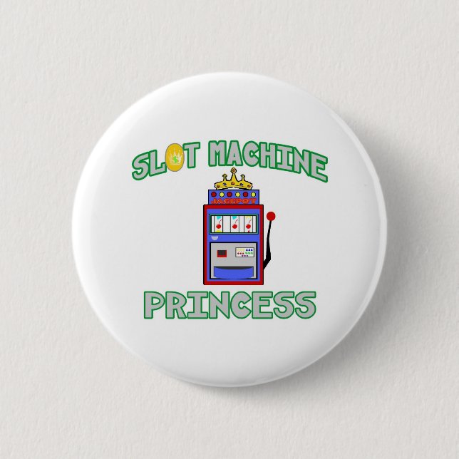 Slot Machine Princess (Tiara) 6 Cm Round Badge (Front)