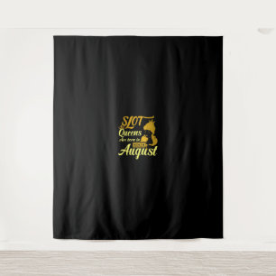 Slot Machine Queen August Birthday Tapestry