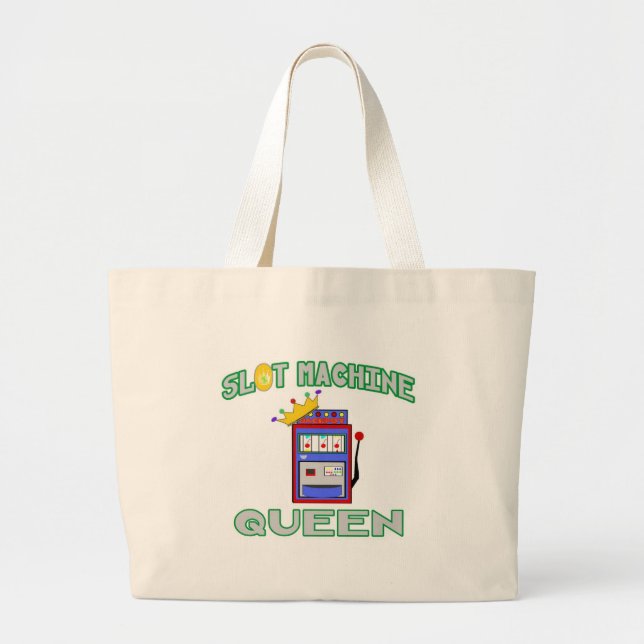 Slot Machine Queen Large Tote Bag (Front)