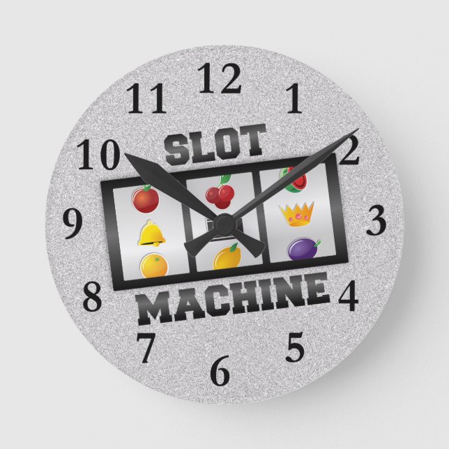 SLOT MACHINE ROUND CLOCK (Front)