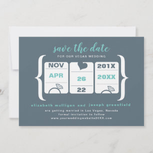 Slot Machine Save the Date - Wedding