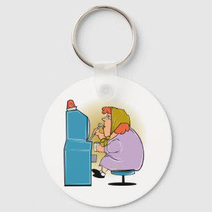 Slot Machine Slots - Play To Win Key Ring