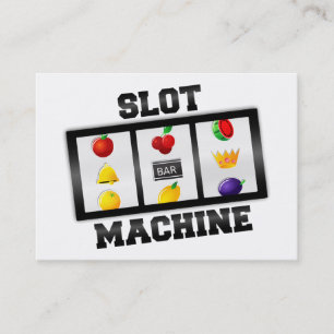Slot Machine Tilted Icon Business Card