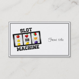 Slot Machine Tilted Icon Business Card