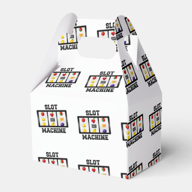 Slot Machine Tilted Icon Favour Box (Back Side)