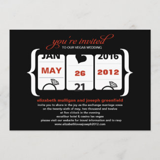 Slot Machine Wedding Invitation