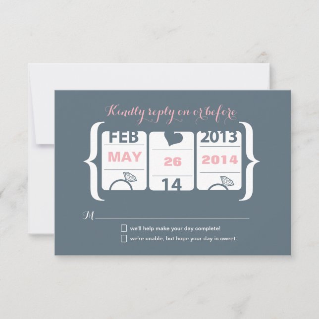 Slot Machine Wedding RSVP (Front)