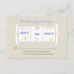 Slot Machine Wedding RSVP Card