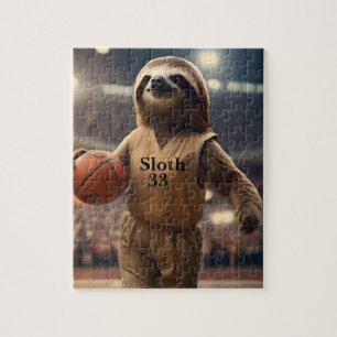 Sloth 33 Basketball Player,  Jigsaw Puzzle