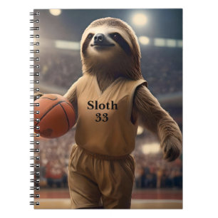 Sloth 33 Basketball Player, Notebook