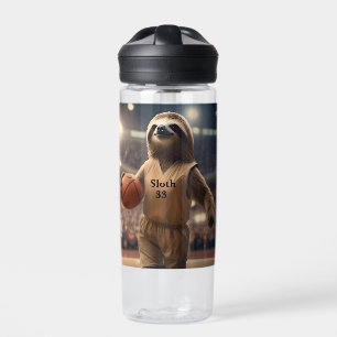 Sloth 33 Basketball Player, Water Bottle