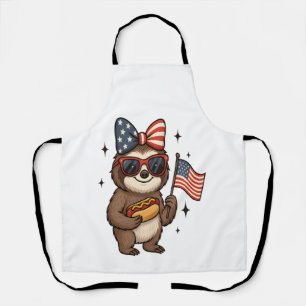 Sloth 4th July Apron