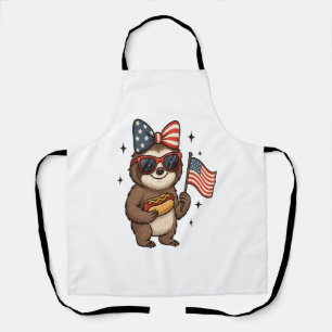 Sloth 4th July Apron