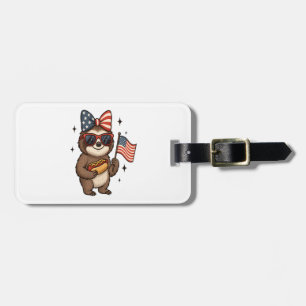 Sloth 4th July Luggage Tag