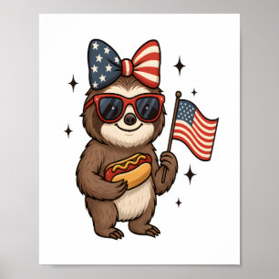 Sloth 4th July Poster