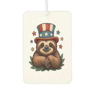Sloth 4th of July Car Air Freshener