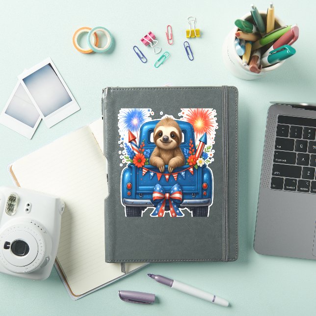 Sloth 4th of July Usa (iPad Cover)