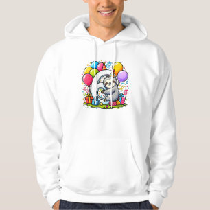 Sloth 6th birthday for boy girl 6 years old sixth hoodie