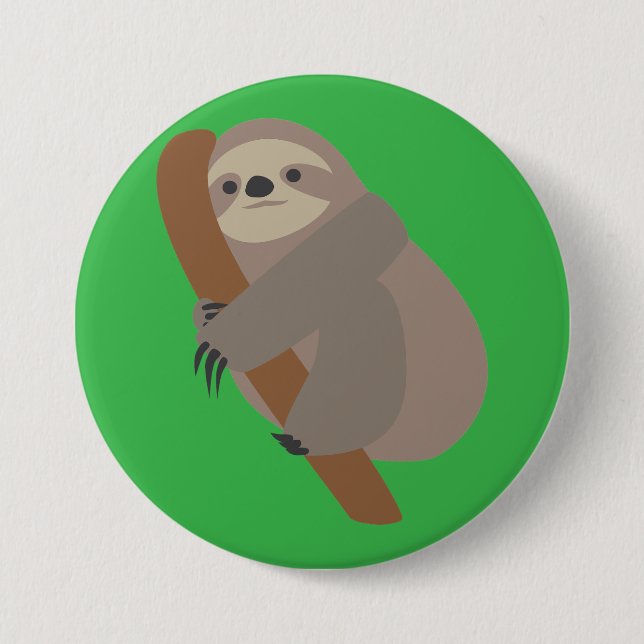 Sloth 7.5 Cm Round Badge (Front)