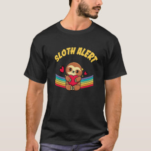 Sloth Alert Funny Animal Lover Humour Pets Sloth L T-Shirt
