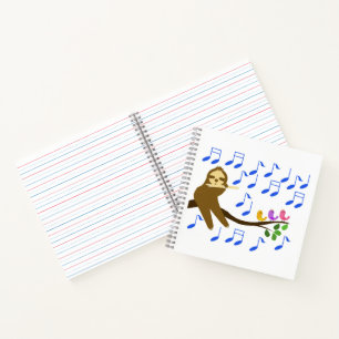 Sloth and Birds Play music Notebook
