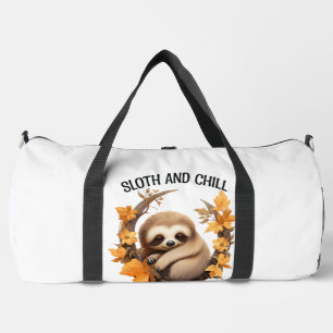 Sloth and Chill My Autumn Vibe Duffle Bag
