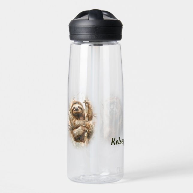 Sloth and Howler Monkey Water Bottle (Front)