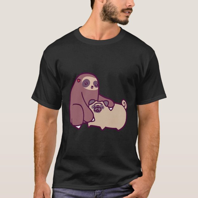 Sloth and Pug Classic T-Shirt 249 (Front)